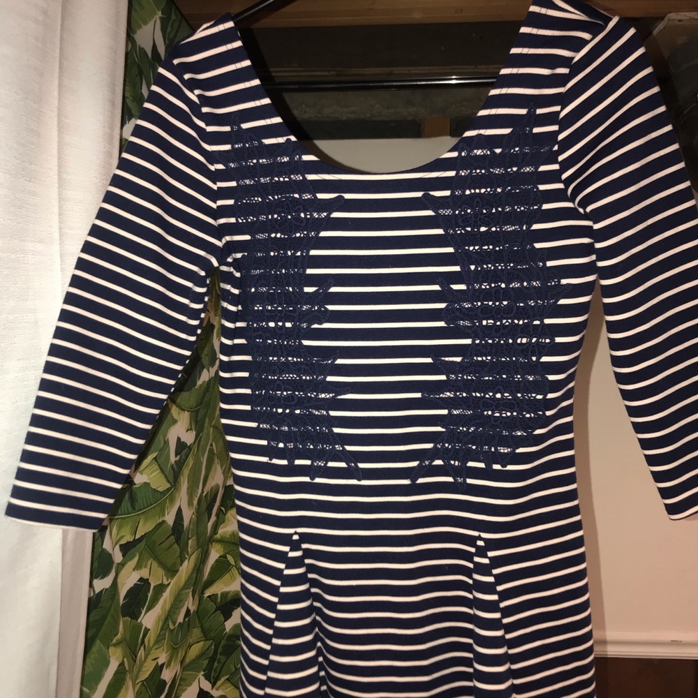 Free People striped long-sleeve dress